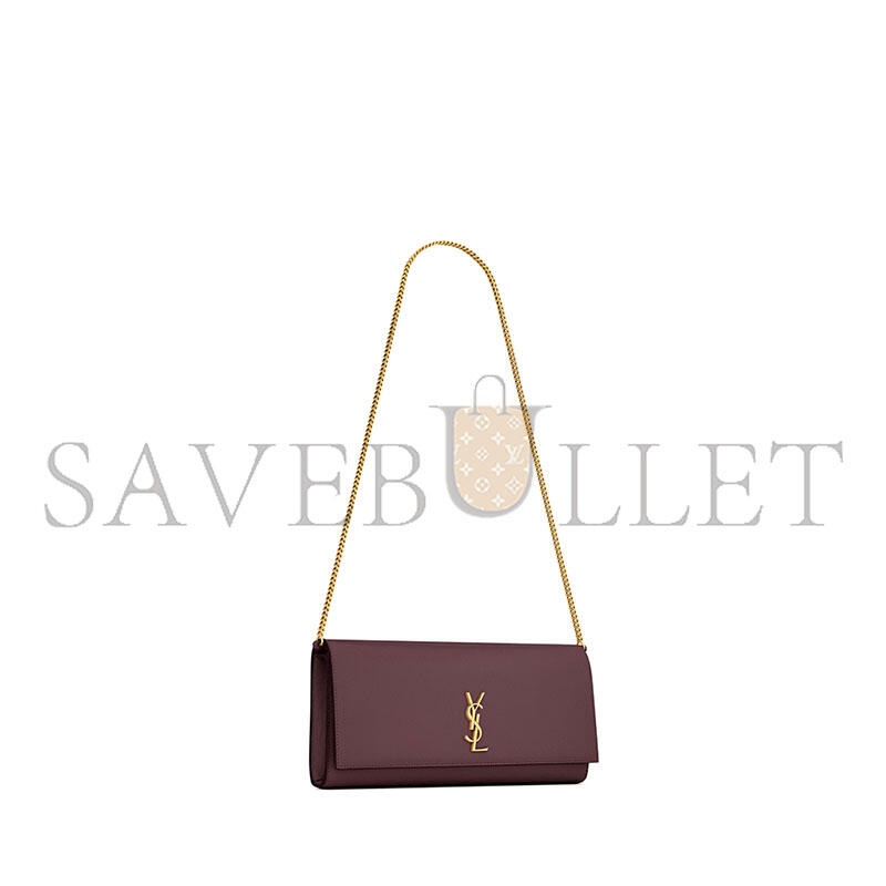 YSL KATE CLUTCH IN GRAIN DE POUDRE LEATHER 851921AAGBE6195 (28*12*4cm)